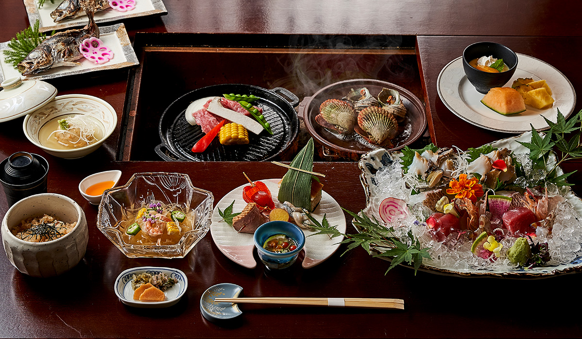 夕食 お部屋食 IRORIテーブル